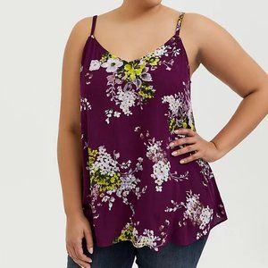 TORRID Purple Floral Cami NWT